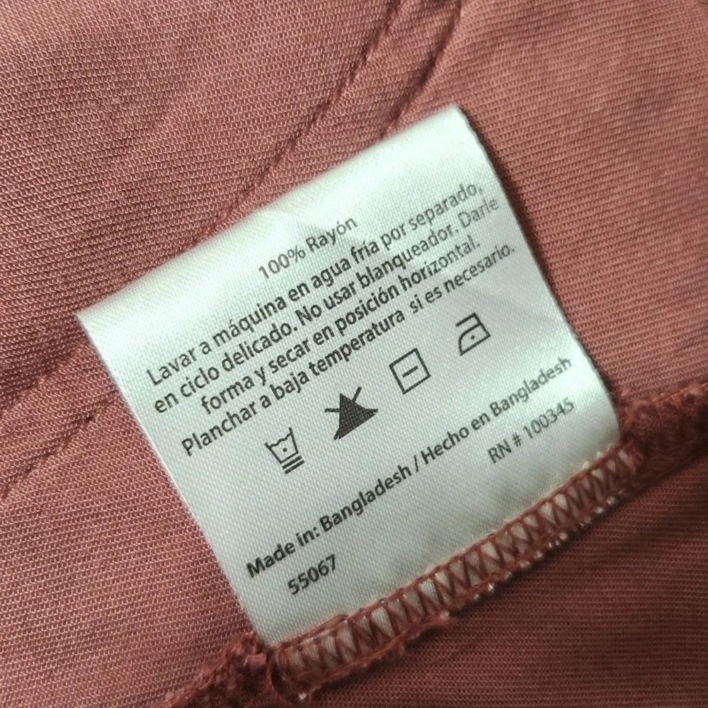 Serra Women's Utility Jacket in Dusty Rose Pockets Cover Coat 100% Rayon